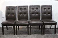 (4) Faux Leather Dining Room Chairs