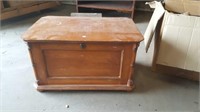 Vintage Wooden velvet lined hope chest