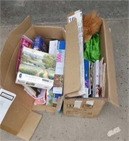 (2) Boxes of Kids books & puzzles