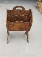 Vintage Wooden ornate magazine rack