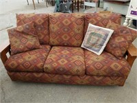 Couch with Wooden Sides- Cute