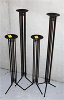4 Metal Candle Stands