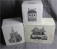 3 Dept. 56 Christmas Village Series Buildings