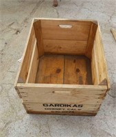 Vintage Large Wooden Crate- "Gardikas Downey CA"