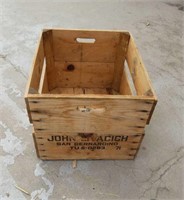 Vintage Large Wooden Crate "John Livacich San