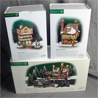 3 Dept. 56 Christmas Village Series Buildings