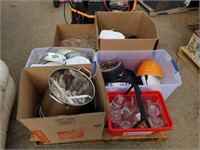 (6) Boxes of Kitchen- Pots, Pans, Drinking