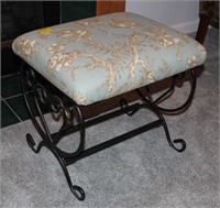 Upholstered Iron Stool