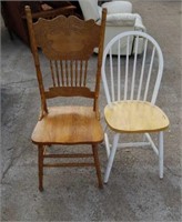 (2) Wooden Kitchen Chairs