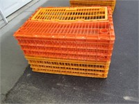 (2) Plastic chicken crates