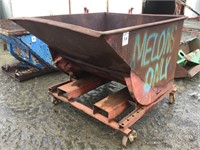 Custom 5'x5' Steel Forklift Dump Cart