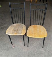 (2) Metal Framed Kitchen Chairs