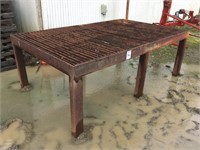 Custom 5'x8' Steel Welders Table