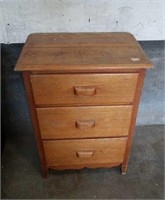 Vintage Wooden Three Drawer Dresser