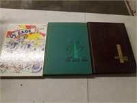 (3) Yearbooks- 67 & 68 Les Bois & 84 Sage