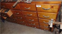 25-Drawer Wood Cabinet