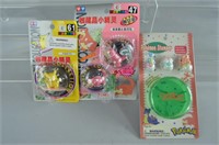 3pc Early Pokemon PVC Figures & Stamper Set NIP