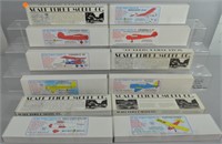 12pc Scale Flight Models Balsa Airplane Kits NIB
