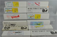 12pc Scale Flight Models Balsa Airplane Kits NIB