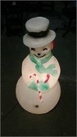 Lighted Plastic Snowman Working 42" High