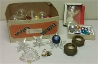 Christmas Lot Vintage Angel, Bulbs & Other Decor
