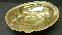 Vintage Abalone Shell Footed Trinket Dish