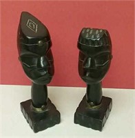 2 Handcarved African Statues