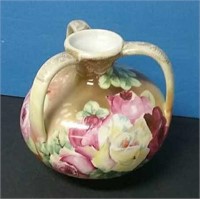 Royal Nippon 3 Handled Kinran Rose Print Vase