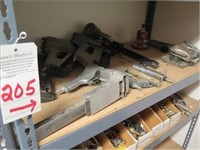 LOT, ASSORTED MACHINE FIXTURES ON THIS SHELF