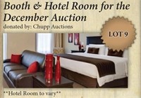 Booth & Hotel Room for the December Auction