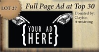 Full Page Ad at Top 30