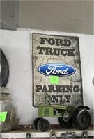 FORD TRACTOR AND METAL SIGN