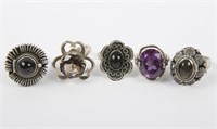 STERLING SILVER MEXICAN TAXCO FASHION RINGS