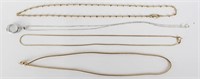 STERLING SILVER NECKLACES LOT OF 5