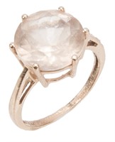 14K ROSE GOLD AND MORGANITE SOLITAIRE RING