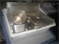Miscellaneous Lot of Stainless Containers and lids