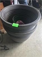 2 LARGE POTS, 1 SMALL