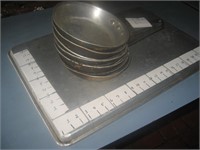 Lot of 7 Stainless Steel Pans