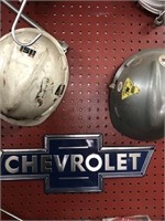 HARD HATS, CHEVY SIGN, LUG WRENCHES