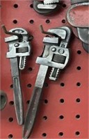 PIPE WRENCHES, 8" AND 6"