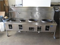 106" Wok Range Natural Gas On Nice Casters