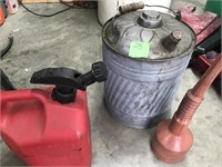 GAS CANS , FUNNEL