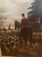 Vintage English Hunt Framed Print