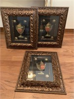 3 Roman Urn Framed Prints