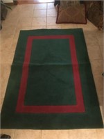 Red and Green Area Rug