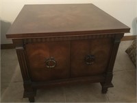 Square End Table Burlwood Top