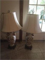 Pair of Chinoiserie Style  Lamps