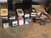 Lot of 8 Tracks and Cassette Tapes