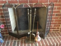 Fireplace Screen and Tools