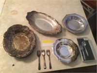 Group of Silverplate Serving Items